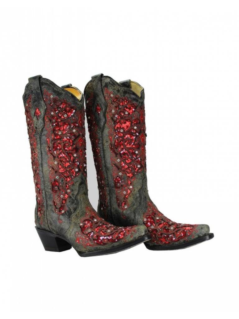 Corral Boots Westernboots 37 Black Red - Main Image