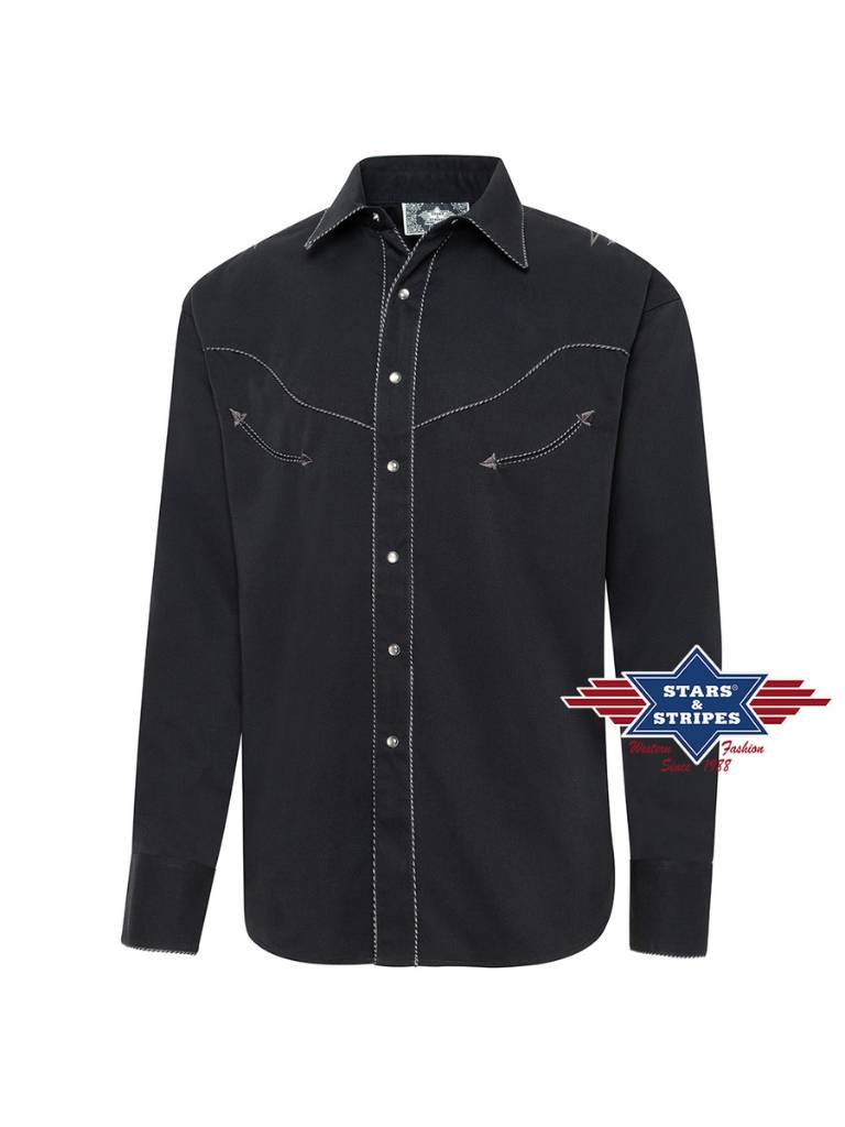 Stars & Stripes Black Eagle Western Hemd - Salathé Jeans & Army Shop AG Stars & Stripes Black Eagle Western Hemd - Salathé Jeans & Army Shop AG