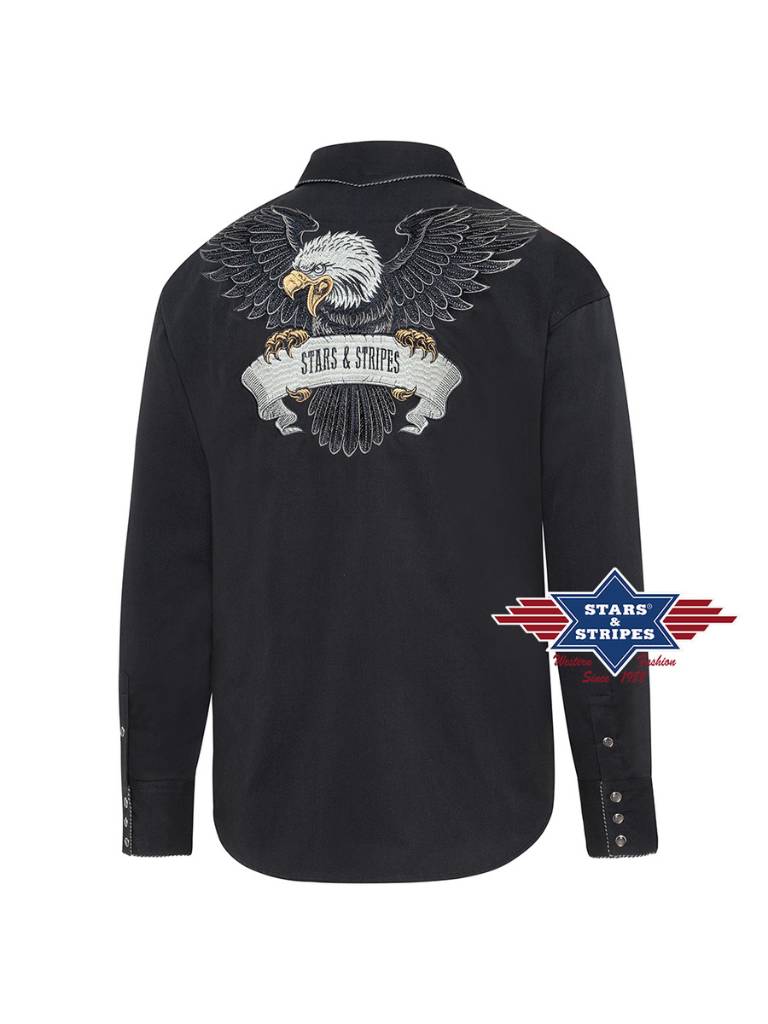 Stars & Stripes Black Eagle Western Hemd - Salathé Jeans & Army Shop AG Stars & Stripes Black Eagle Western Hemd - Salathé Jeans & Army Shop AG