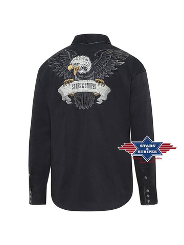 Stars & Stripes Black Eagle Western Hemd - Salathé Jeans & Army Shop AG Stars & Stripes Black Eagle Western Hemd - Salathé Jeans & Army Shop AG