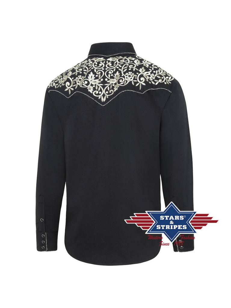 Stars & Stripes Henry Western Hemd - Salathé Jeans & Army Shop AG Stars & Stripes Henry Western Hemd - Salathé Jeans & Army Shop AG