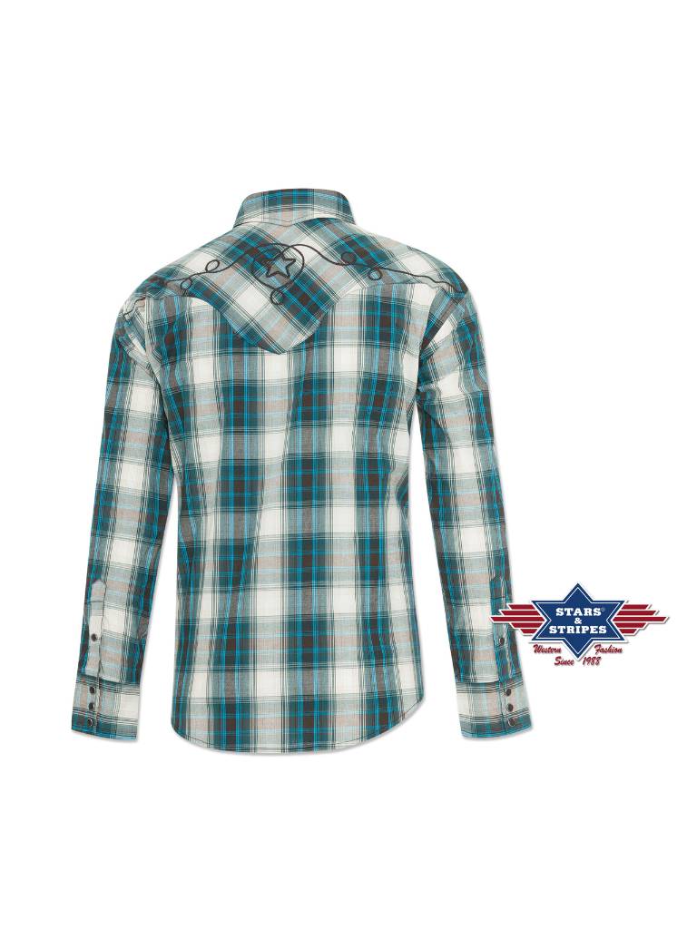 Stars & Stripes Jeff Blue Western Hemd - Salathé Jeans & Army Shop AG Stars & Stripes Jeff Blue Western Hemd - Salathé Jeans & Army Shop AG