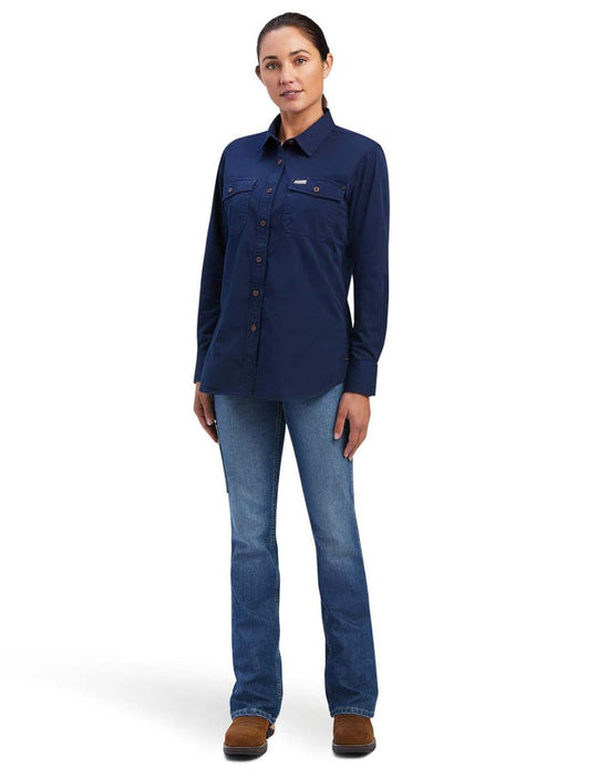 Ariat Women Rebar Washed Twill Work Bluse