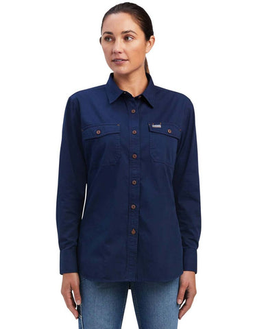 Ariat Women Rebar Washed Twill Work Bluse