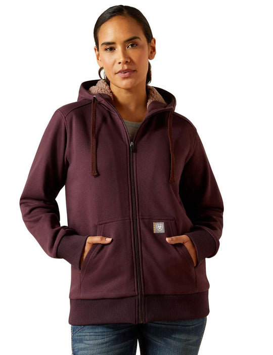 Ariat Women Rebar All-Weather Sherpa Full Zip Fudge