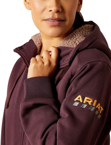 Ariat Women Rebar All-Weather Sherpa Full Zip Fudge