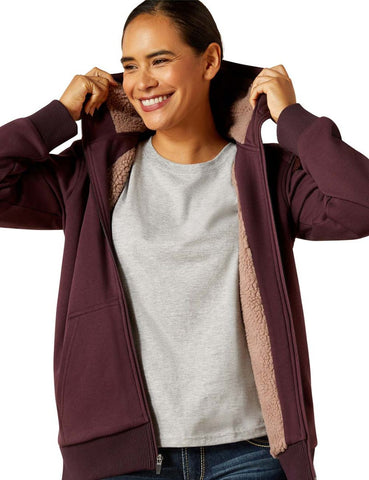 Ariat Women Rebar All-Weather Sherpa Full Zip Fudge