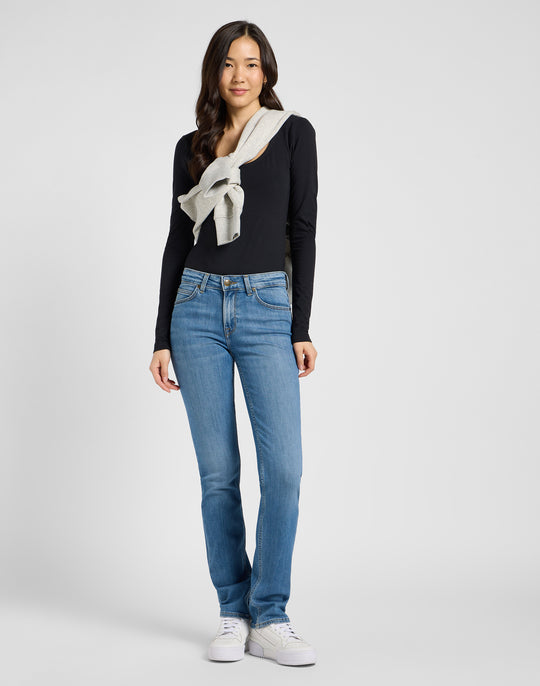 Lee Marion Straight Jeans Cyber Blue