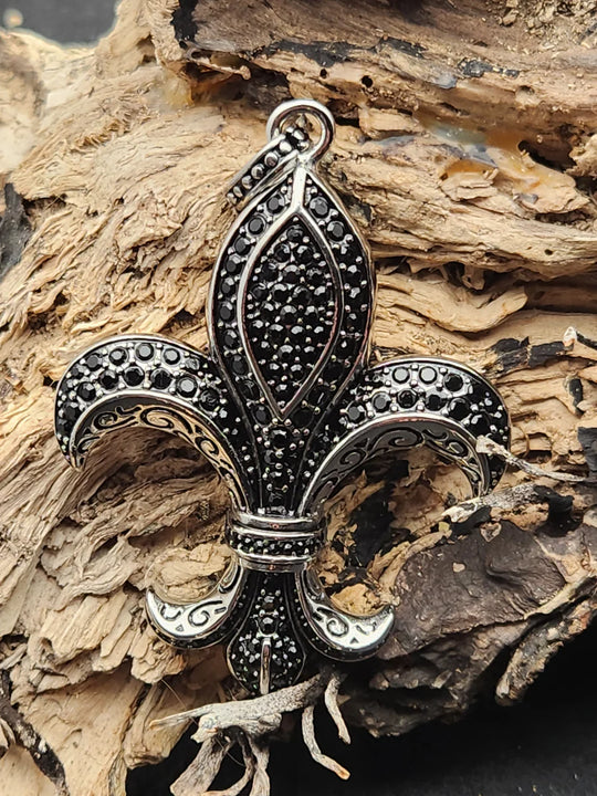 Rock2You Edelstahlanhänger Beautiful Lily Black