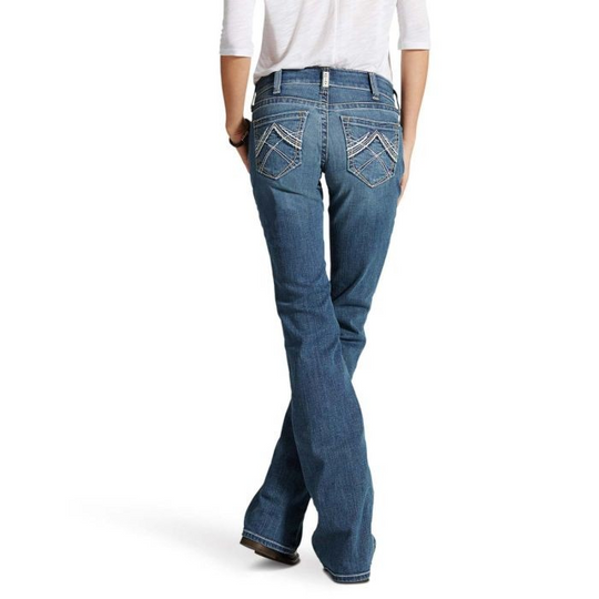 Ariat Women REAL Whipstitch Mid Rise Bootcut Jeans
