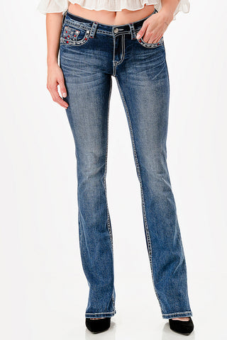 Grace in LA Women Bootcut Jeans Stars L34