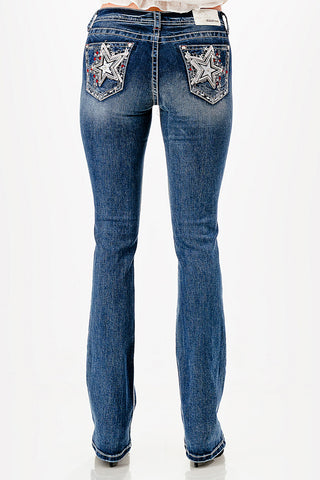 Grace in LA Women Bootcut Jeans Stars L34