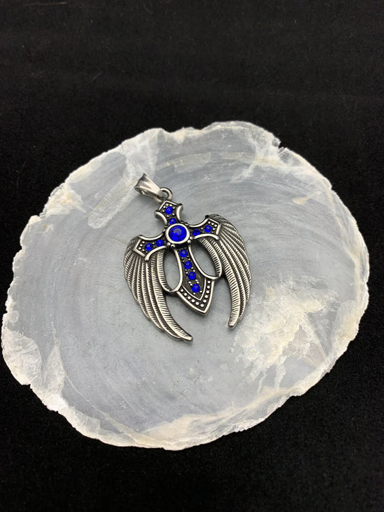 Rock2You Edelstahlanhänger Blue Cross