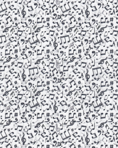 Manilo Herren Freizeithemd mit Musiknotenprint