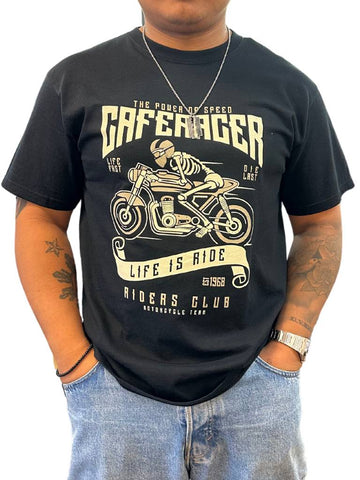 T-Shirt Cafe Racer Skelett