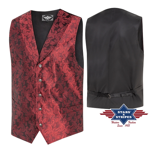 Stars & Stripes King Red Western Weste