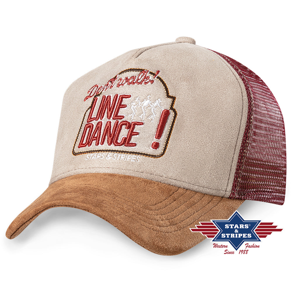 Stars & Stripes Trucker Cap Bordeaux Line Dance