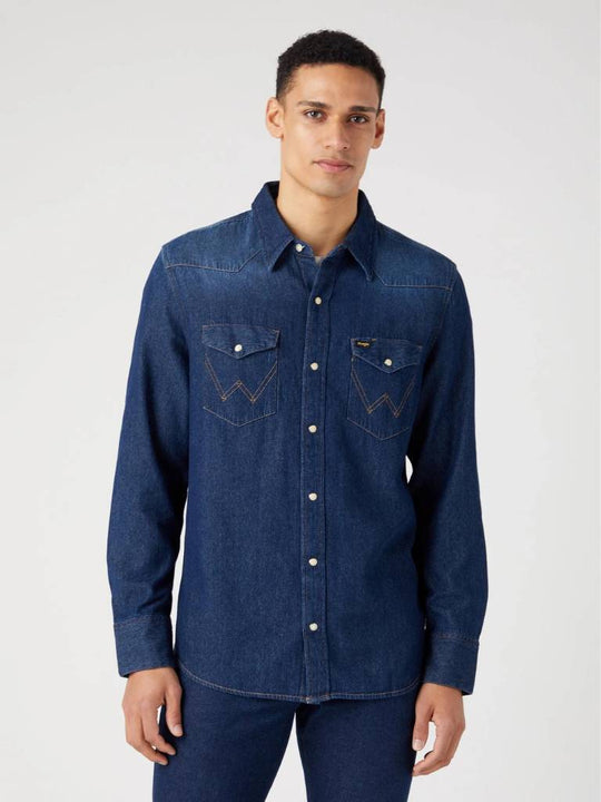 Wrangler Hemd 27MW ICON Dark Stone