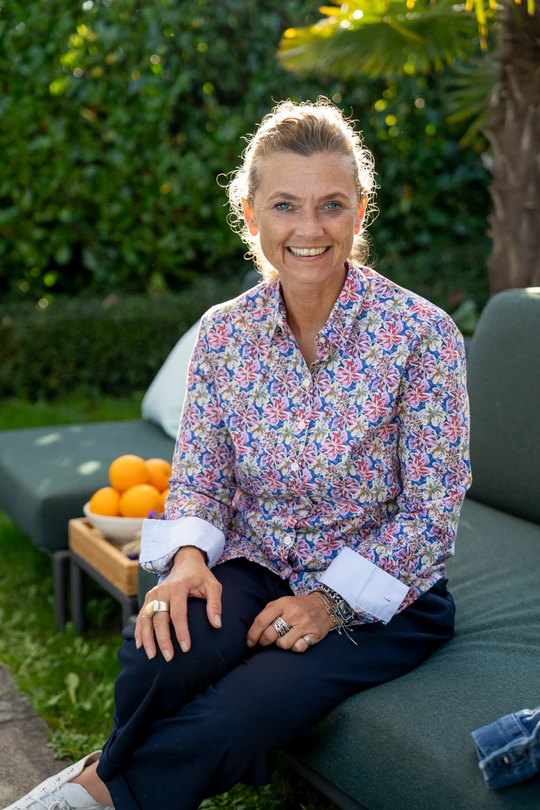 Manilo Damen Stretch Bluse Sophie Violett