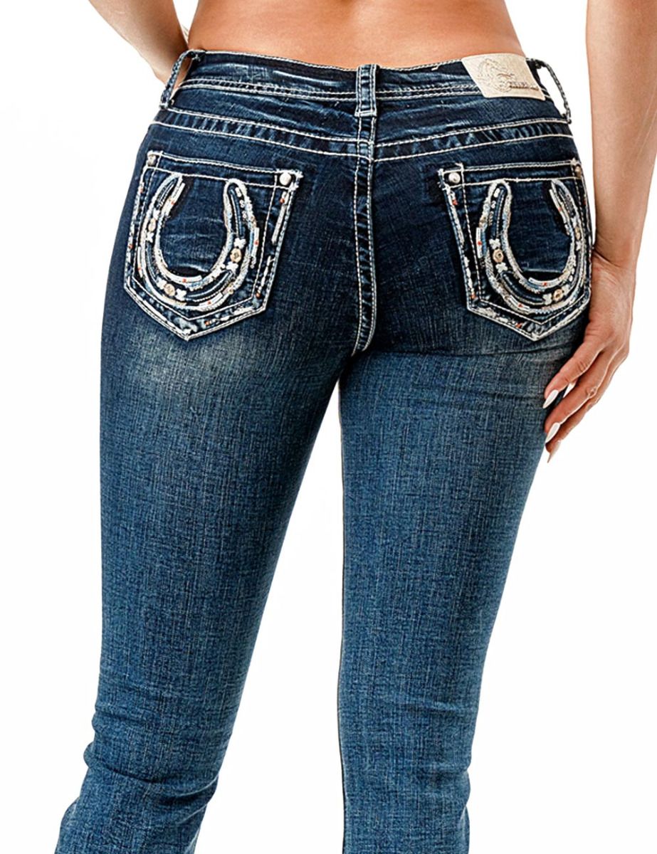 Grace in LA Women Horse Shoe Jeans Bootcut L32