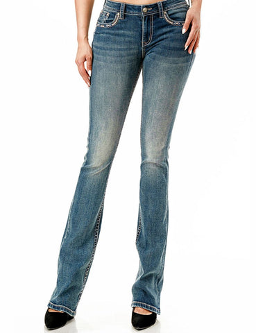 Grace in LA Women Jeans Steer Head L32