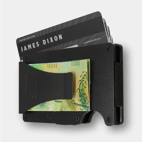 James Dixon Aluminium Wallet Black