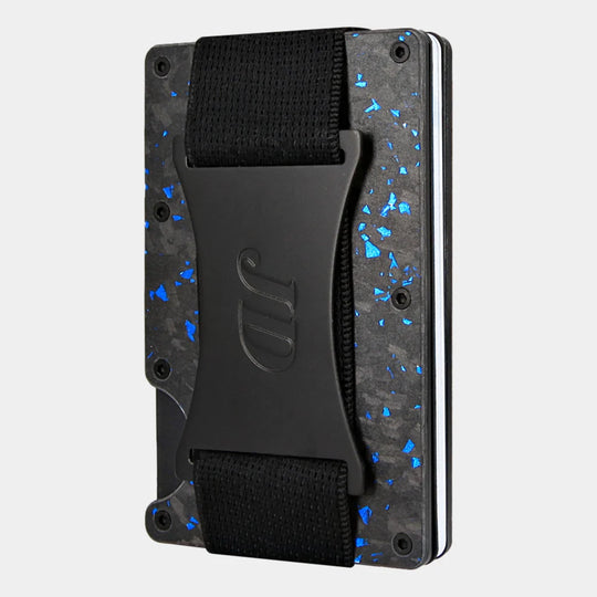 James Dixon Forged Carbon Wallet Matt Black Blue