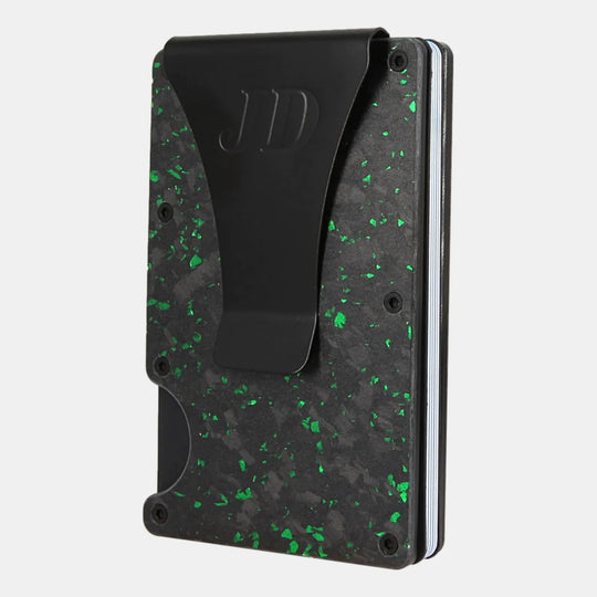 James Dixon Forged Carbon Wallet Matt Black Green