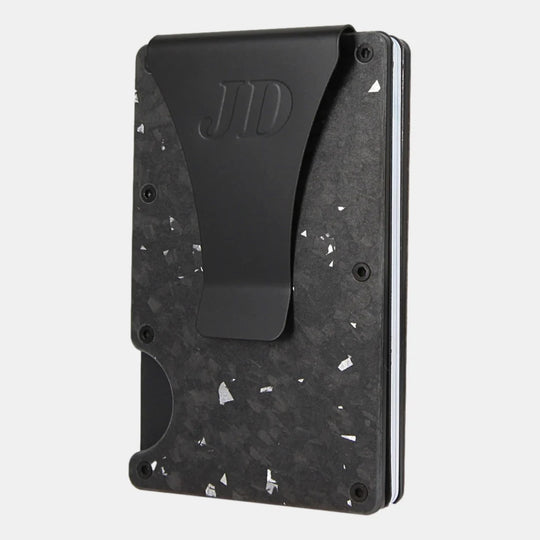 James Dixon Forged Carbon Wallet Matt Black Silver