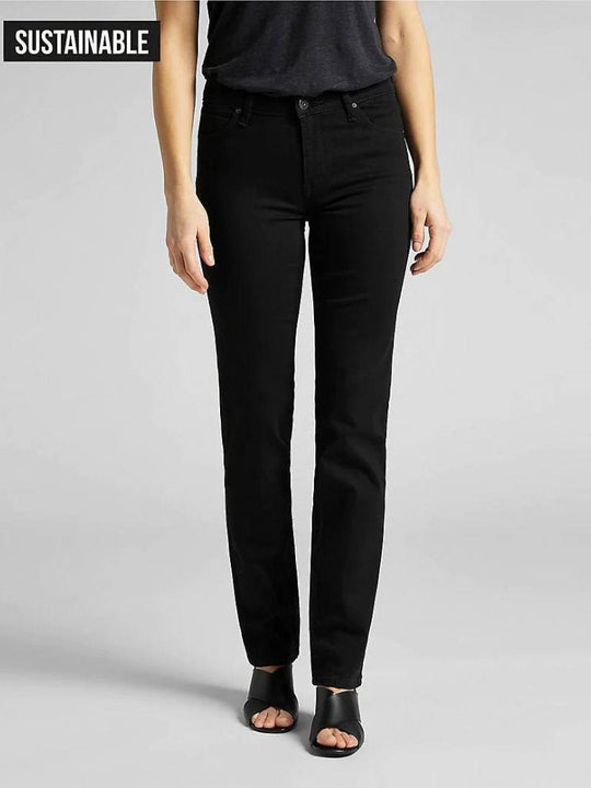Lee Marion Straight Jeans Black Rinse