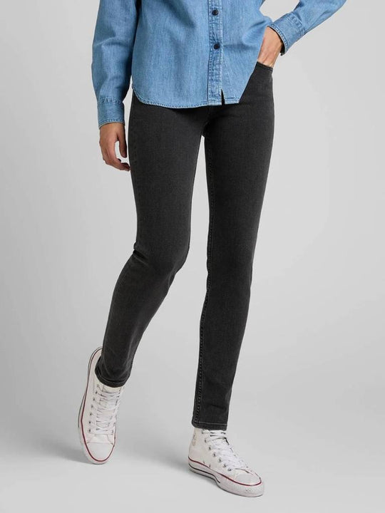 Lee Scarlett Stretch Black Mid Stone