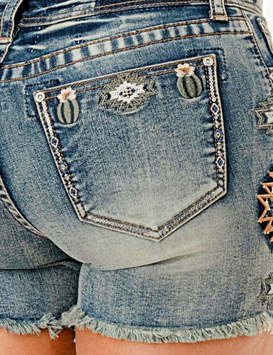 Grace in LA Jeans Shorts Alabama Cactus