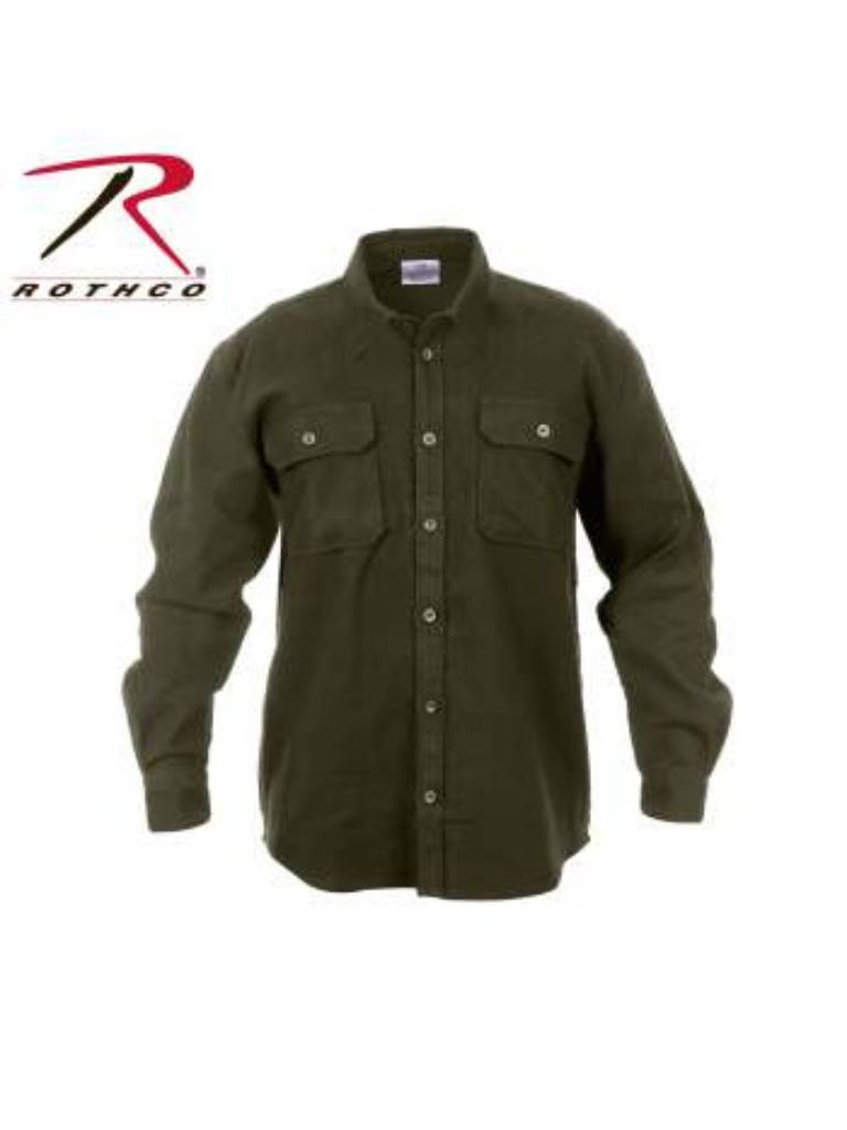 Rothco Heavy Weight Solid Flannel Shirt - Salathé Jeans & Army Shop AG