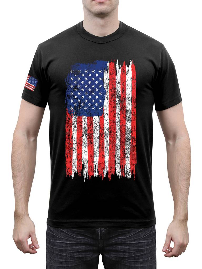 Rothco T-Shirt US Flag Athletic Fit - Salathé Jeans & Army Shop AG