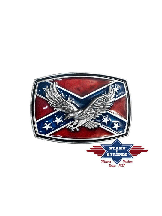 Stars & Stripes Buckle Südstaaten mit Adler Emblem