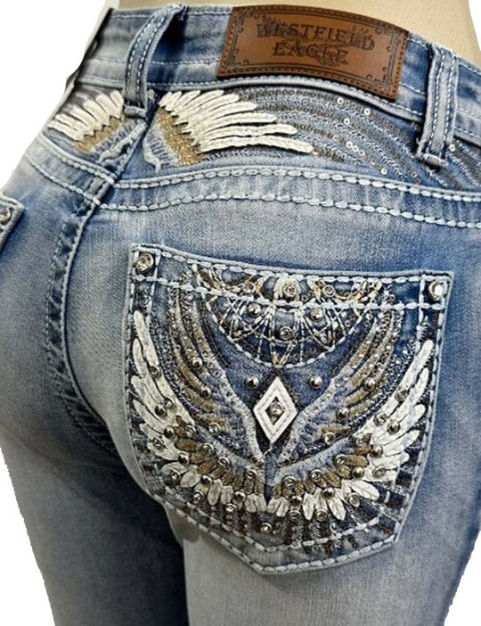 West Eagle Bling Jeans Bootcut L32